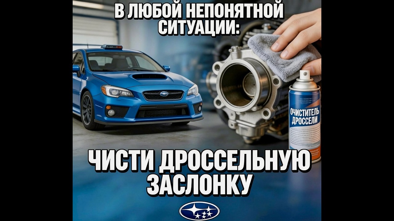 Плавают обороты ХХ. Чистим дроссельную заслонку SUBARU