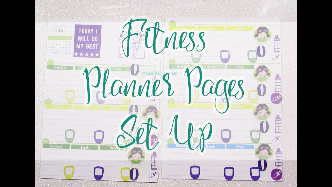 Fitness Planner Pages Set Up