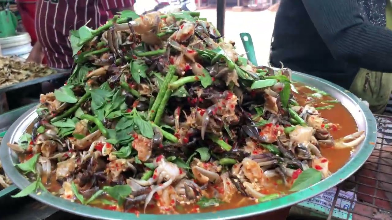 Crab pickled salad | Khmer Country village Food | Most Popular Foods in Rural Cambodia