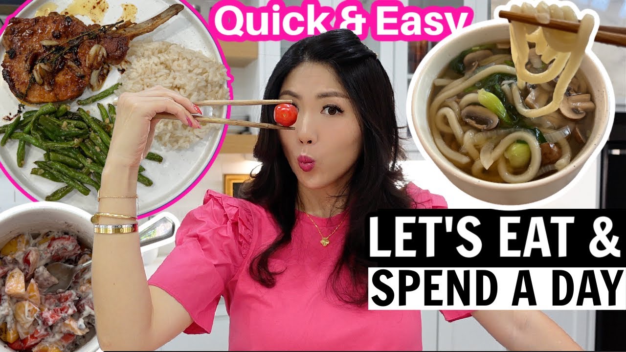LET'S EAT & SPEND A DAY WITH ME | MUST TRY WOODONG, 👰‍♀️DRESS , EASY dinner, 🍿NIGHT | #CHARISCOOKS