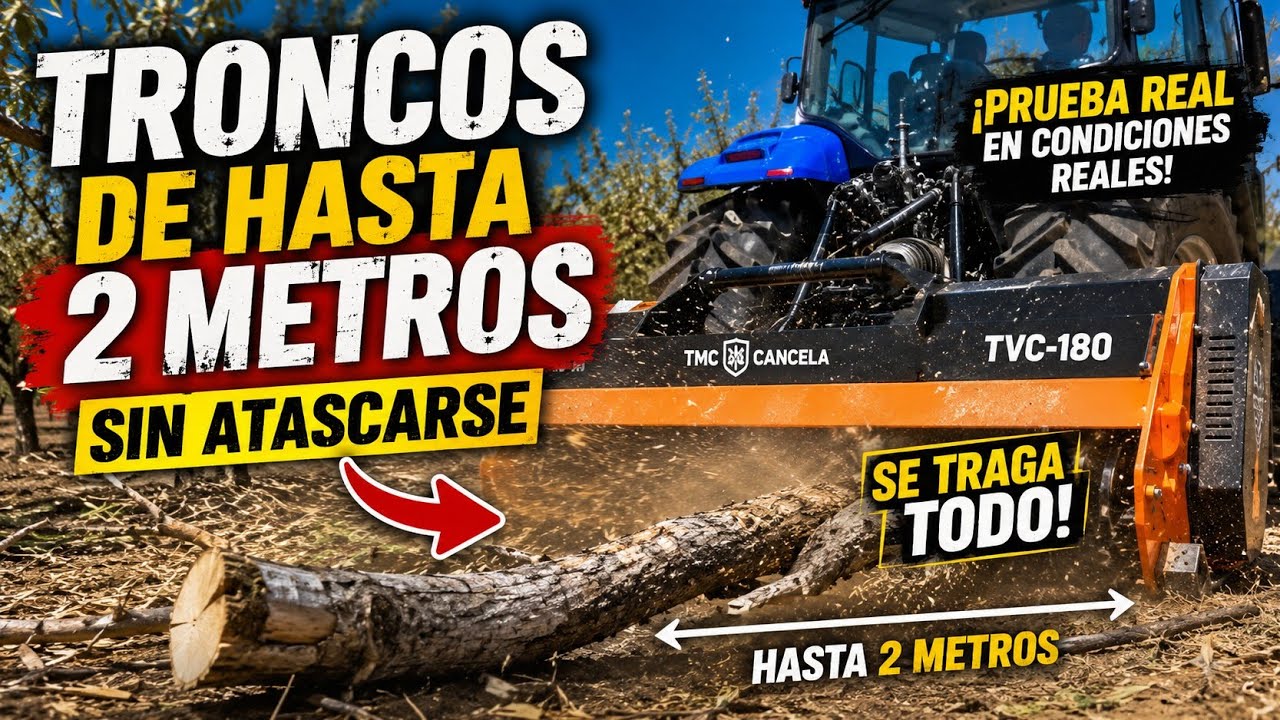 💥 TRITURANDO ALMENDROS COMO UNA BESTIA con la TMC Cancela TVC-180 🌳 | Potencia REAL en acción