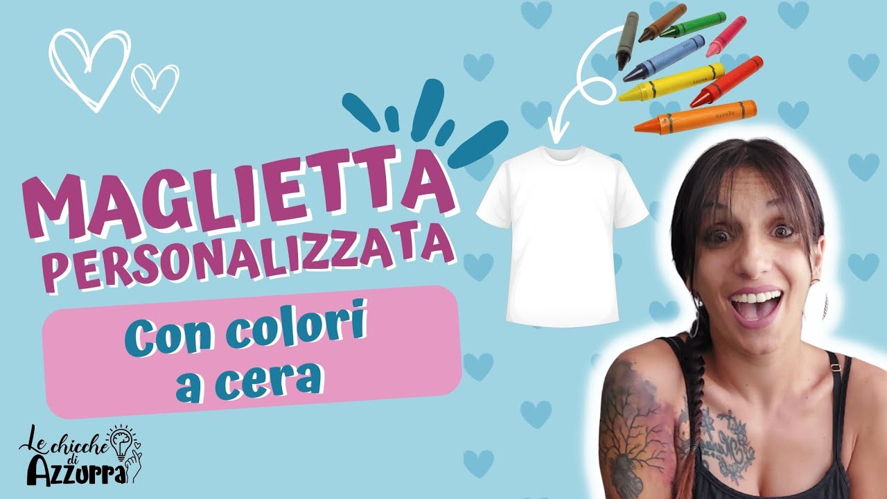 MAGLIETTA PERSONALIZZATA con colori a cera (tutorial in italiano)