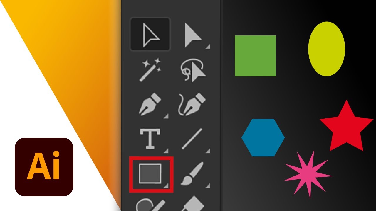 Adobe Illustrator - Strumento rettangolo e altre forme semplici
