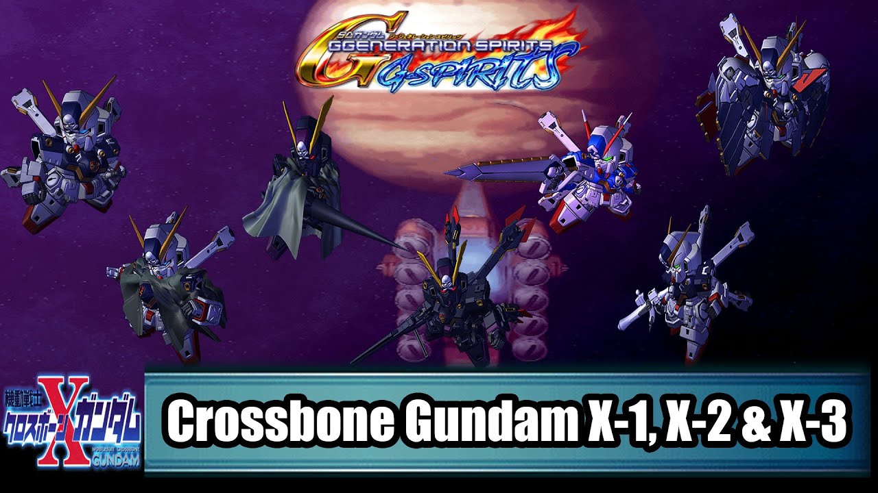 [ENG Sub]SD Gundam G Generation Spirits - Crossbone Gundam X-1, X-2 & X-3 Attacks