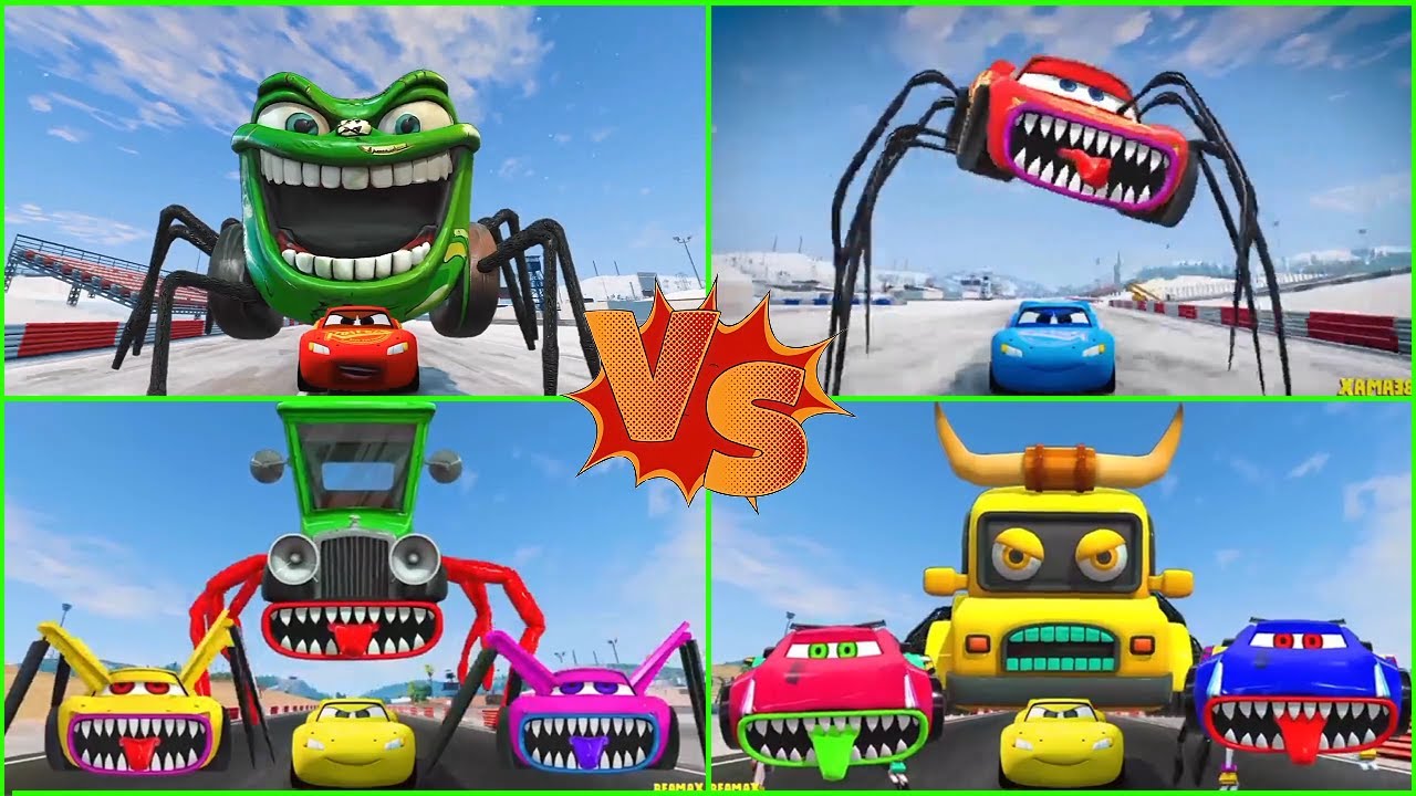 ULTIMATE CAR BATTLE! 🚗🔥 McQueen Eater vs Mega Monster Trucks | GTA 5 FIGHT