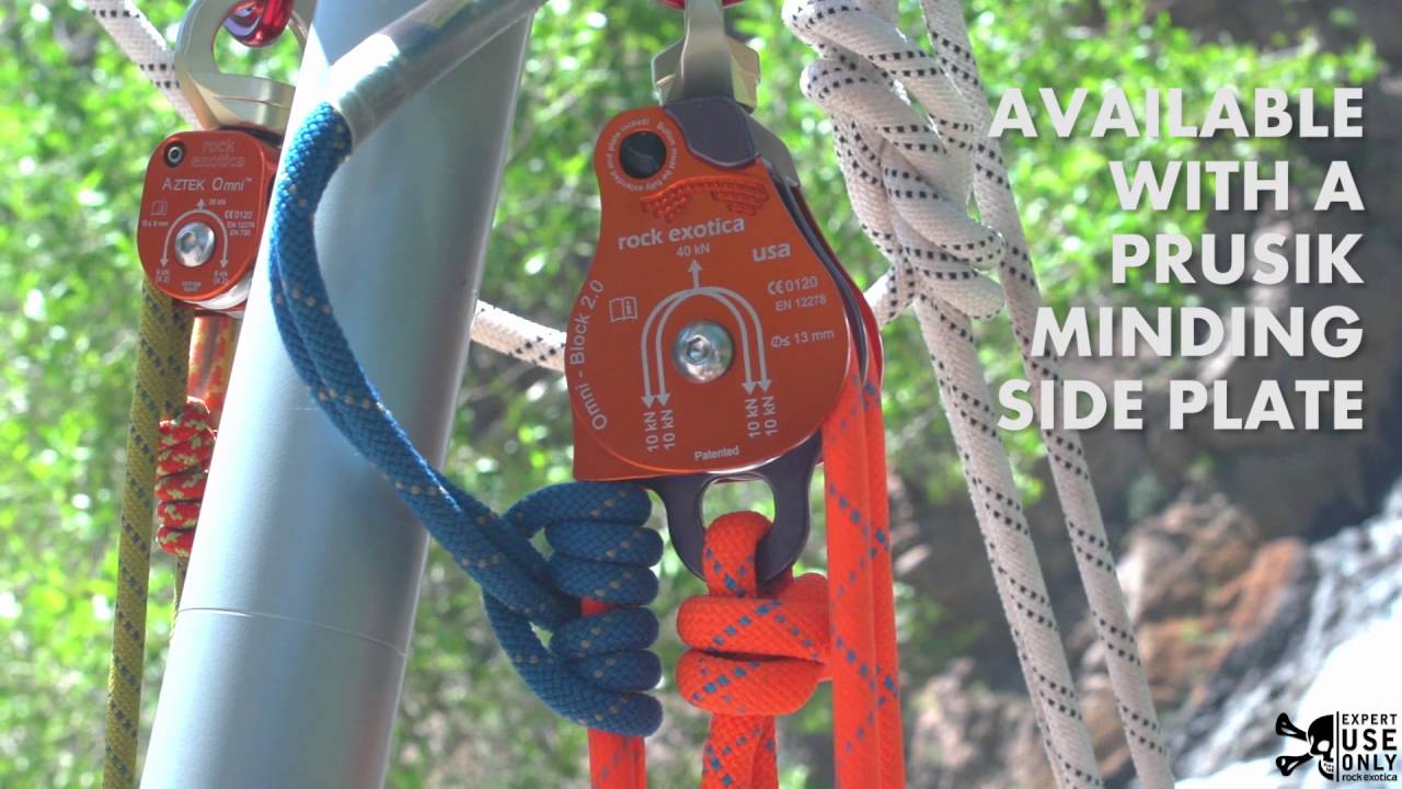 Omni-Block - A Machined Swivel Pulley with a Push Button Side Plate Opening