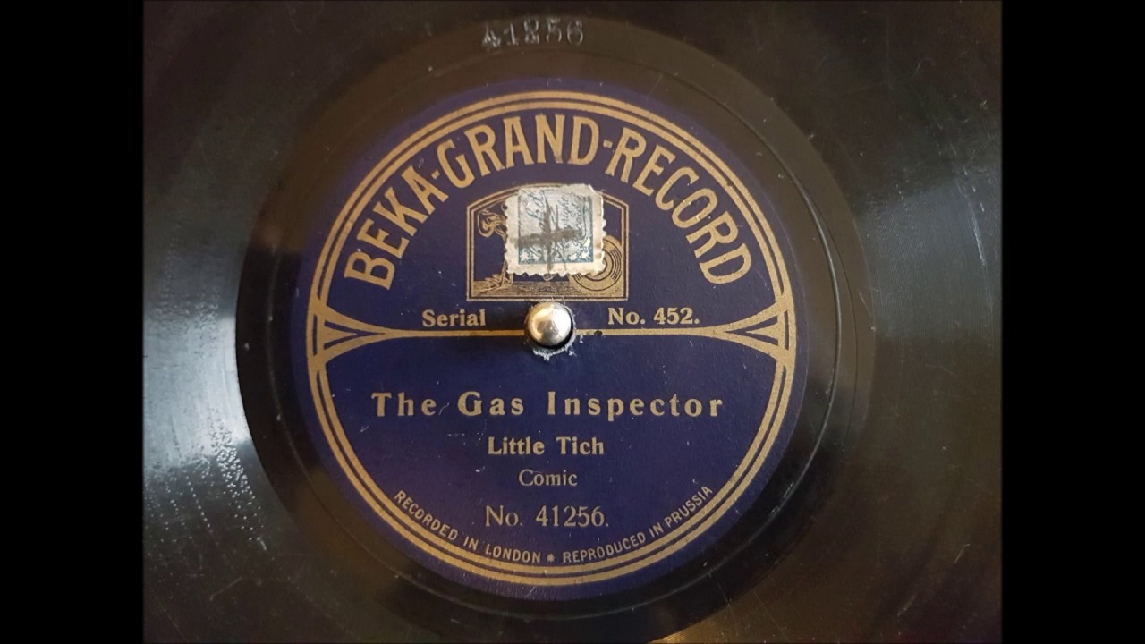 Little Tich 'The Gas Inspector'       1911 Acoustic 78 rpm