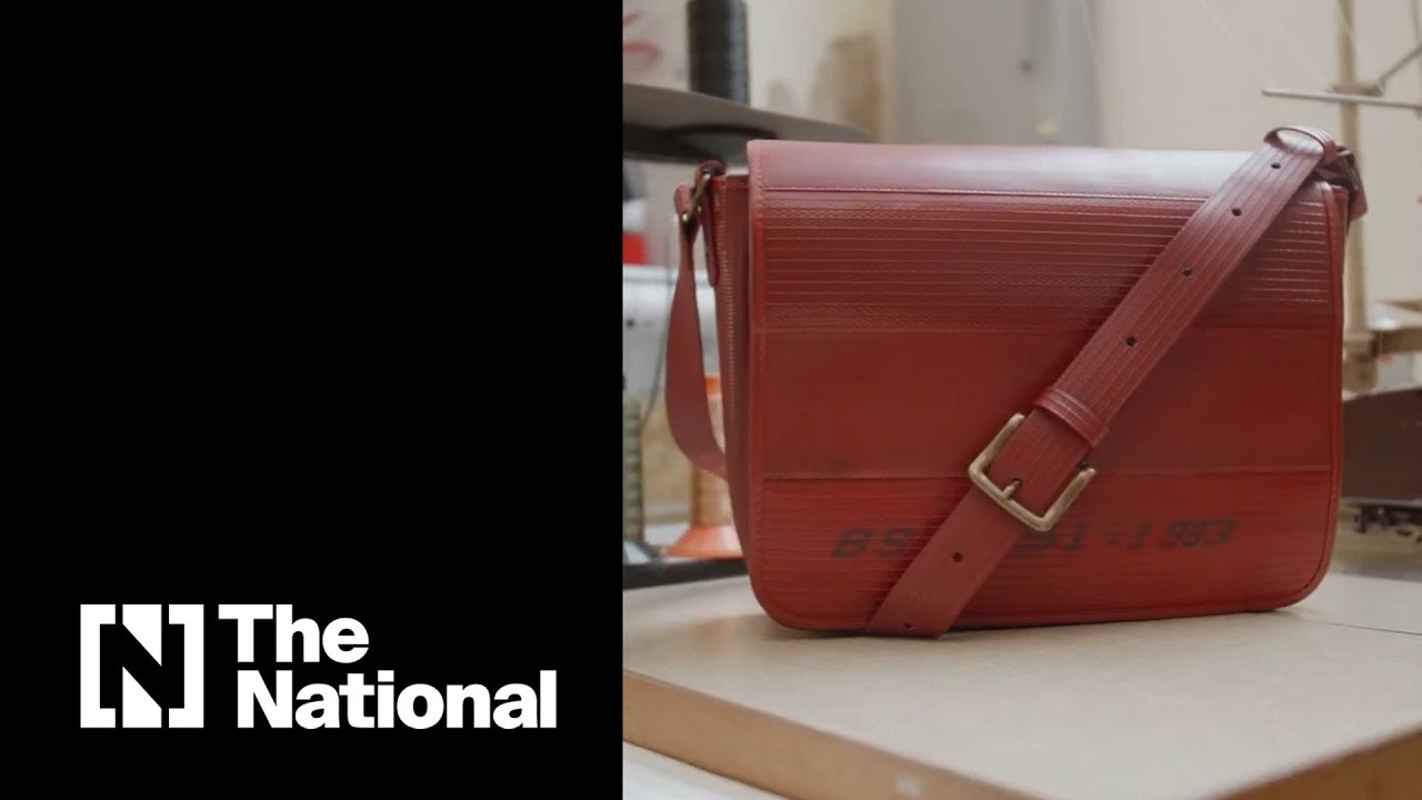 Sustainable fashion brand creates luxury accessories made from disused firehoses