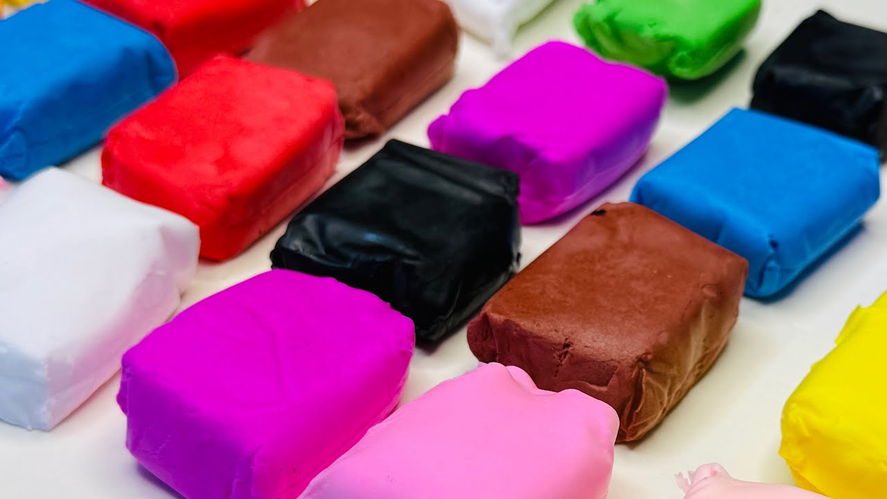 ASMR Colorful Clay Unboxing 🌈 | Mixing Soft Clay Into One Giant Clay
