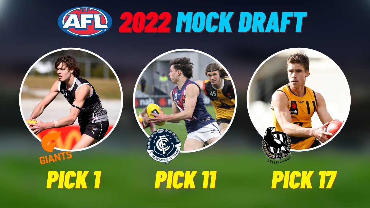 AFL 2022 Draft Predictions - Top 20 Mock