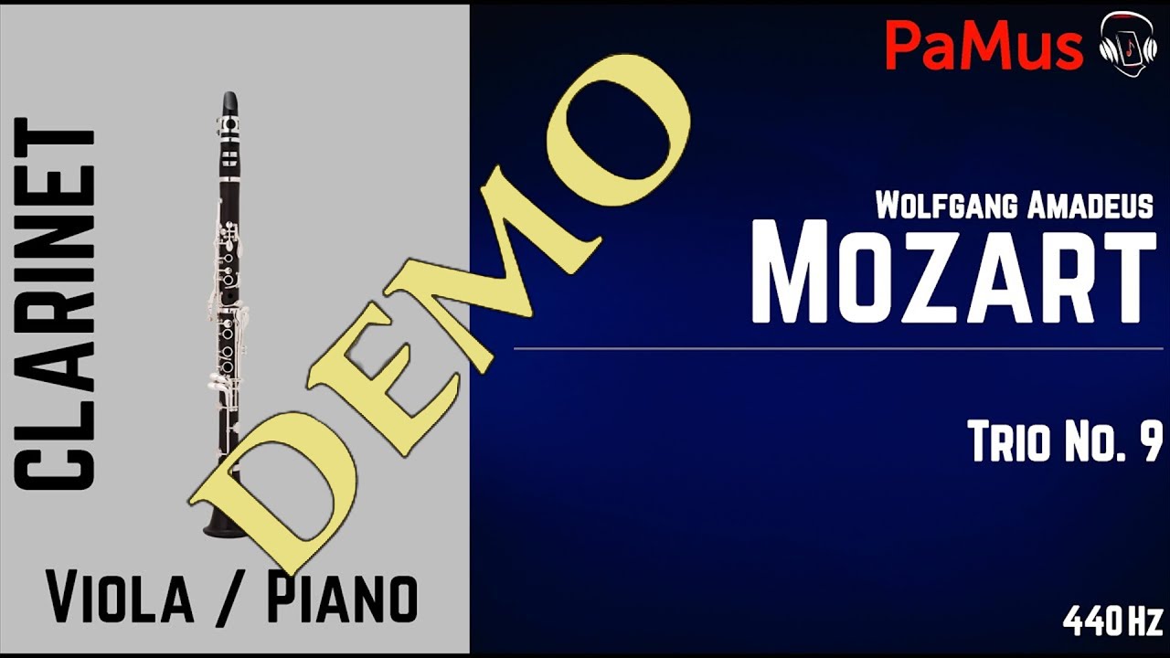 W. A. Mozart: Trio No. 9 for clarinet, viola and piano - accompaniment