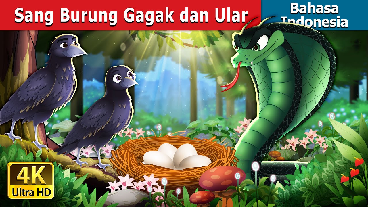 Sang Burung Gagak dan Ular | Crows And The Serpent in Indonesian | @IndonesianFairyTales