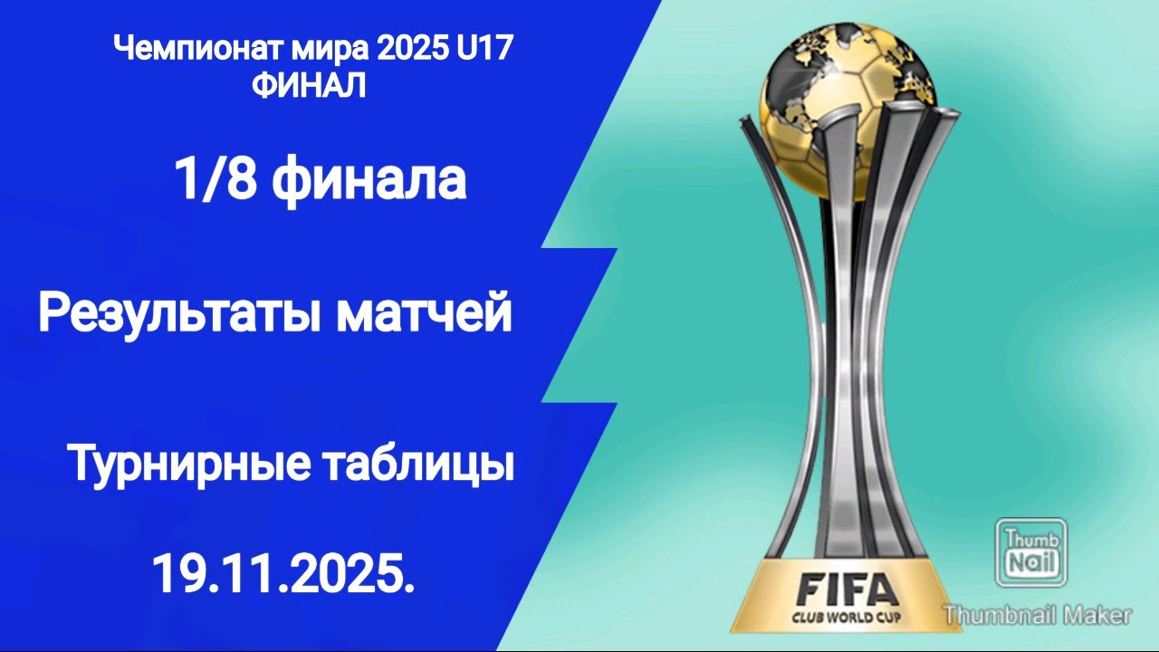 ЧМ 2025 U17! Результаты матчей 1/8 финала! Кто вышел в 1/4 финала?