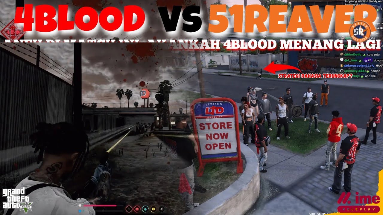 4BLOOD VS 51REAVER..❗❗  SERANGAN BESAR 4BLOOD KE 51REAVER PECAH BANTAI TANPA AMPUN ?! IME ROLEPLAY 😱