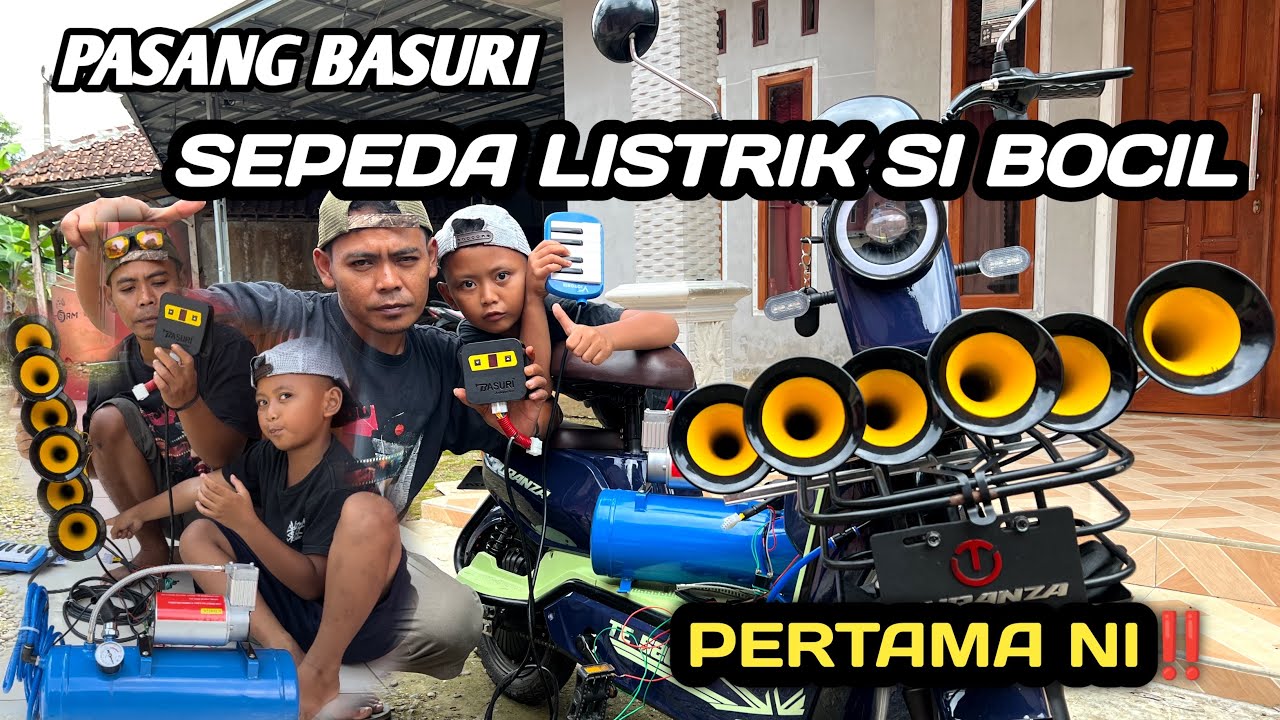 SIBOCIL PASANG BASURI V4 di SEPEDA LISTRIKNYA‼️MANTEPPPP