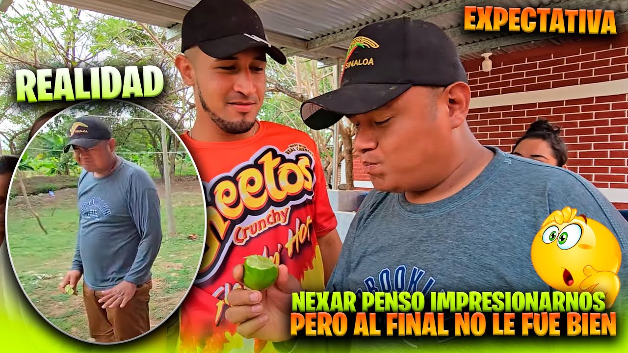 Nexar nos quiso impresionar comiendo un limón con todo y cascara pero miren el final. Ha comer