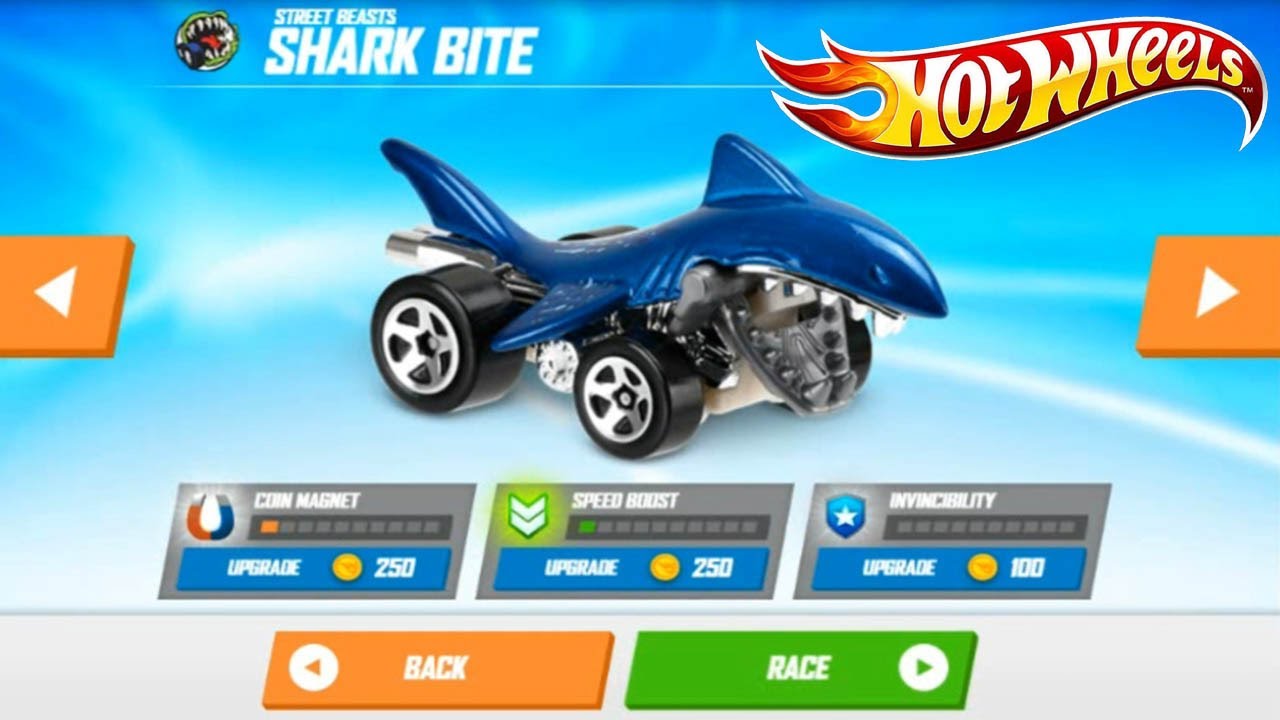 Juego de Coches 121: Hot Wheels Race Car Rush SHARK BITE