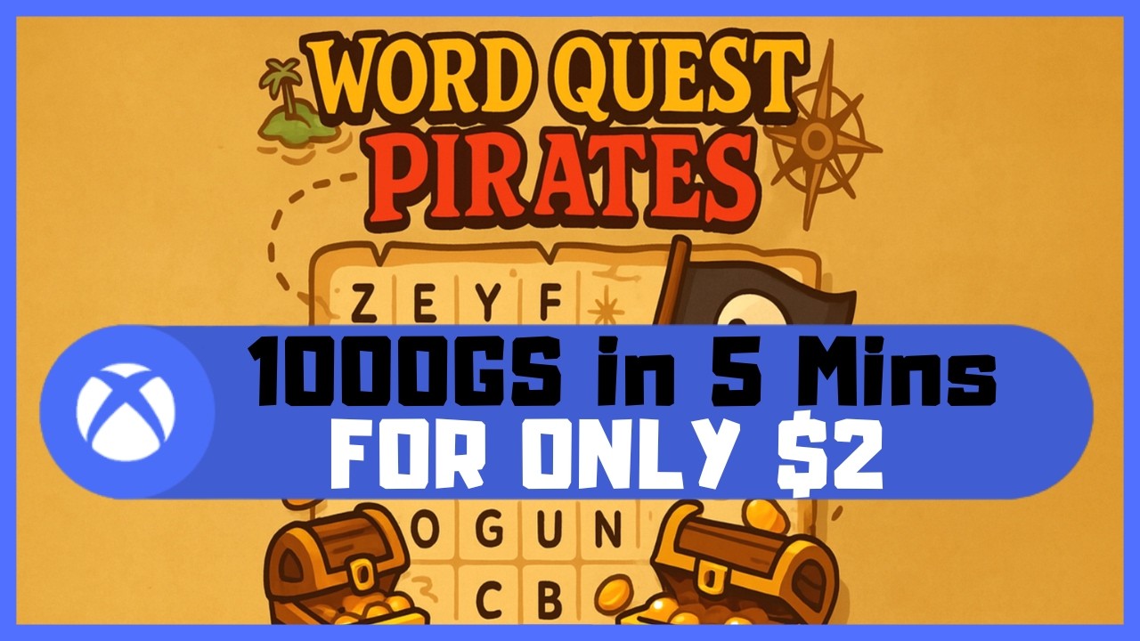 Руководство по получению достижений в Word Quest Pirates на Xbox — 1000 GS за 5 минут.