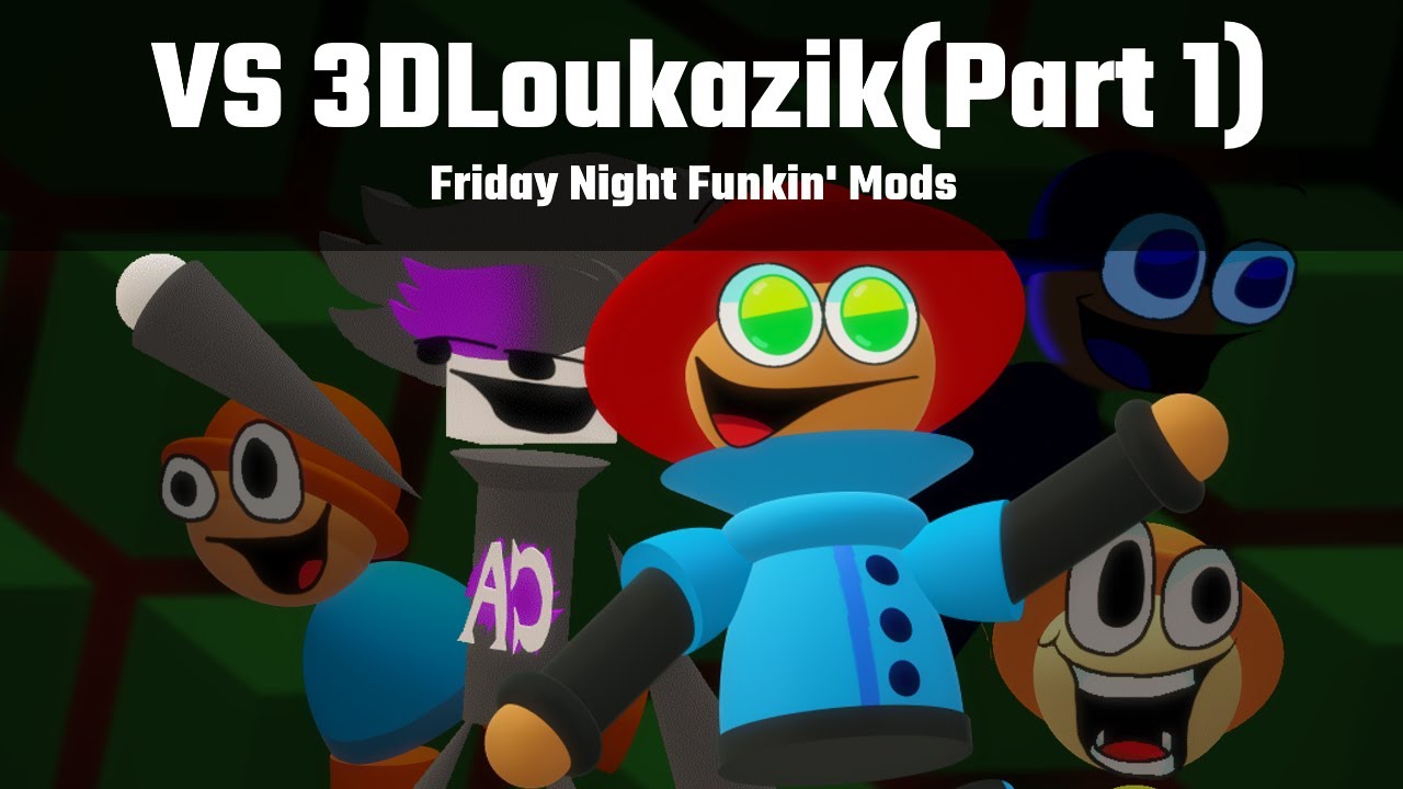 VS 3D Loukazik(Part 1) | Dave and Bambi | Friday Night Funkin'(OC Mod)