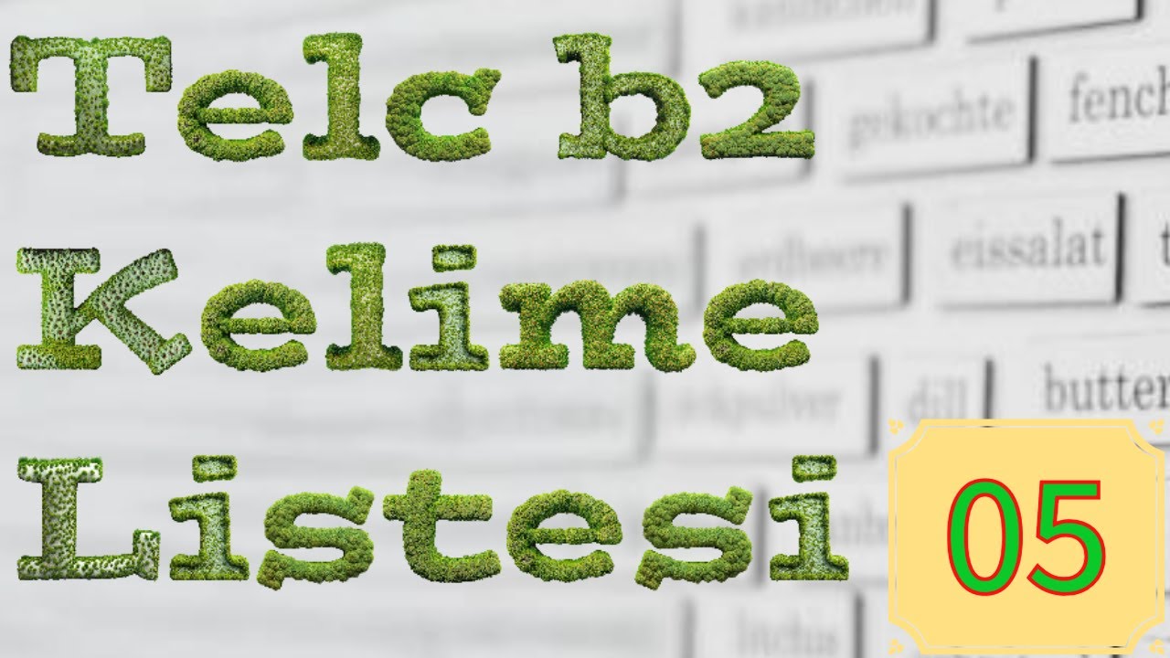 TELC B2 Kelime Listesi - 05