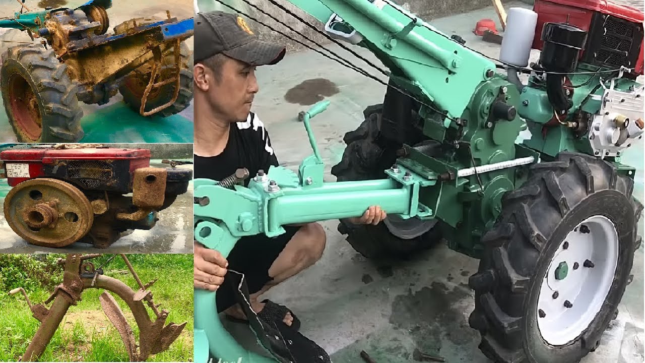 fully restoration ancient field plow | restore and repair old tractor engines