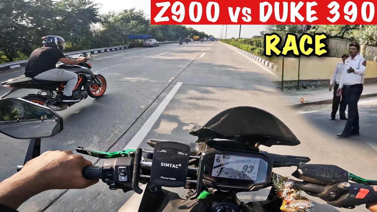 KAWASAKI Z900 VS KTM DUKE 390 RACE