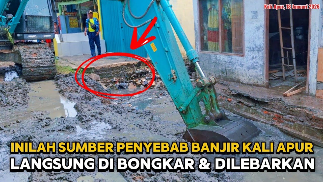 MANTAP KDM ‼️ SUMBER UTAMA BANJIR KALI APUR TERUS DI BONGKAR ‼️KINI KEMBALI LEBIH LEBAR ‼️