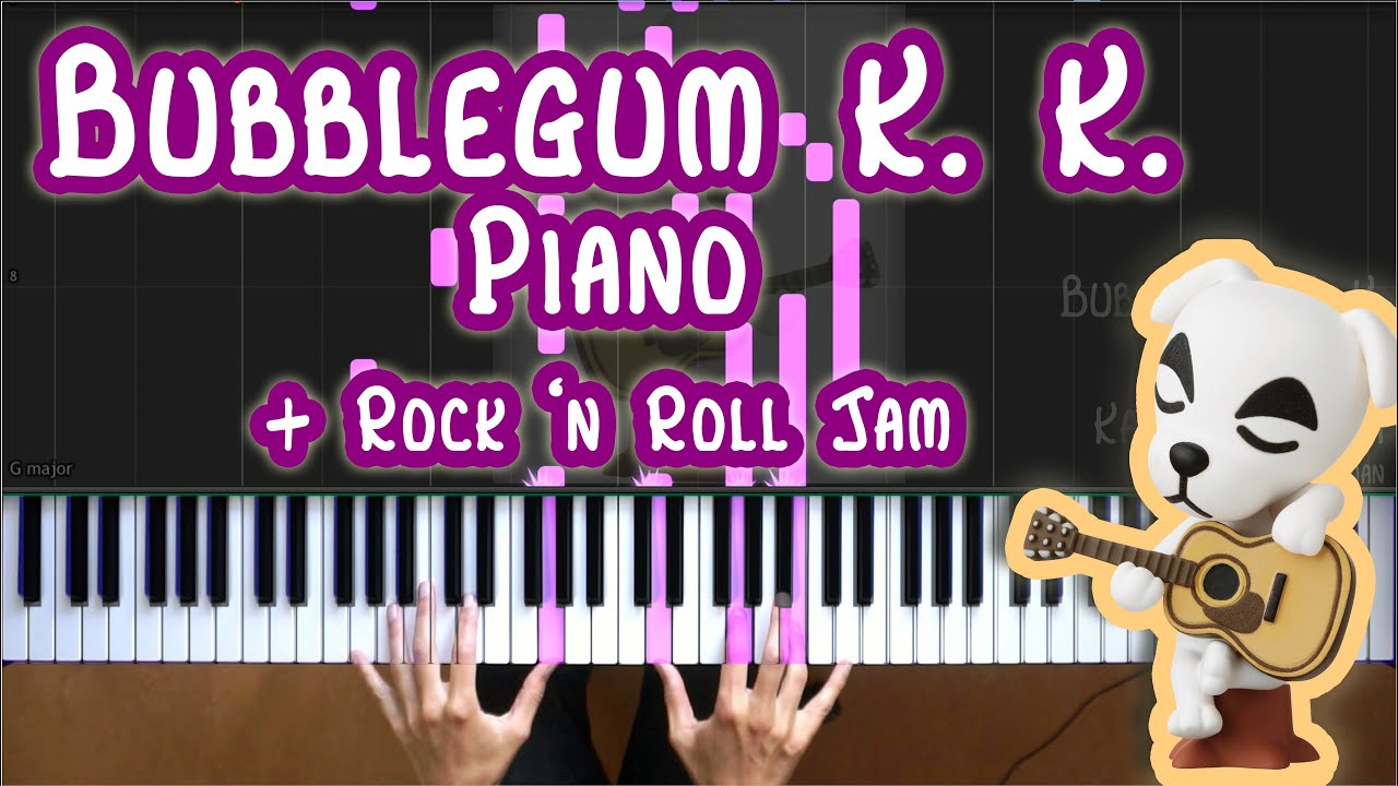 Animal Crossing New Horizons - Bubblegum K. K. (K. K. Slider) [Piano Tutorial][How To Play][Easy]