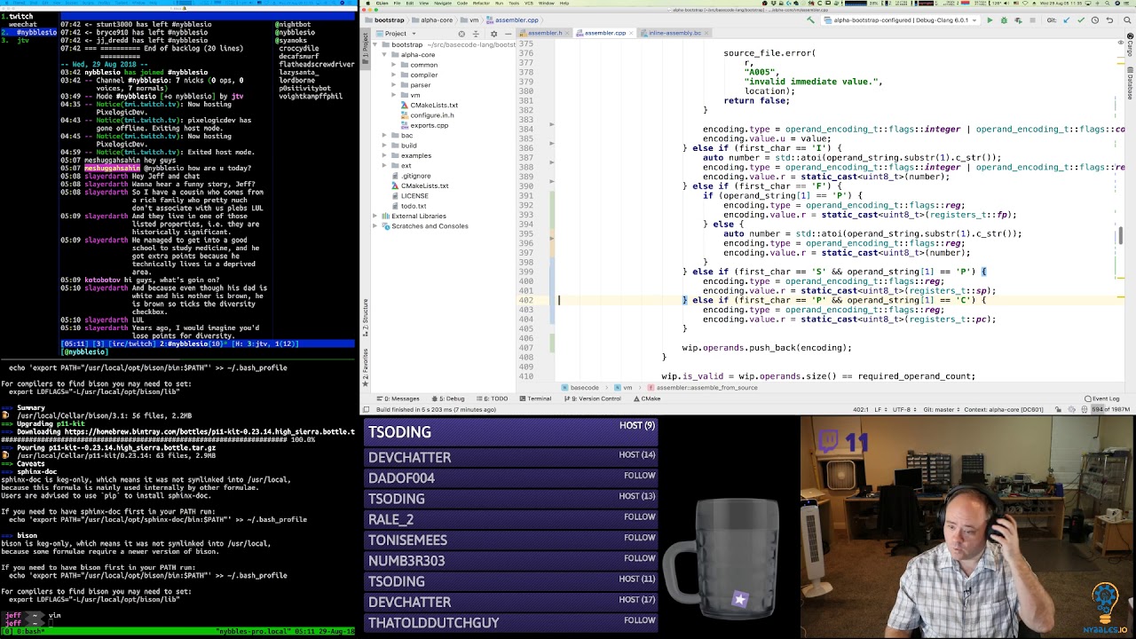 [Basecode] finish off directives; instruction_blocks; and refactoring
