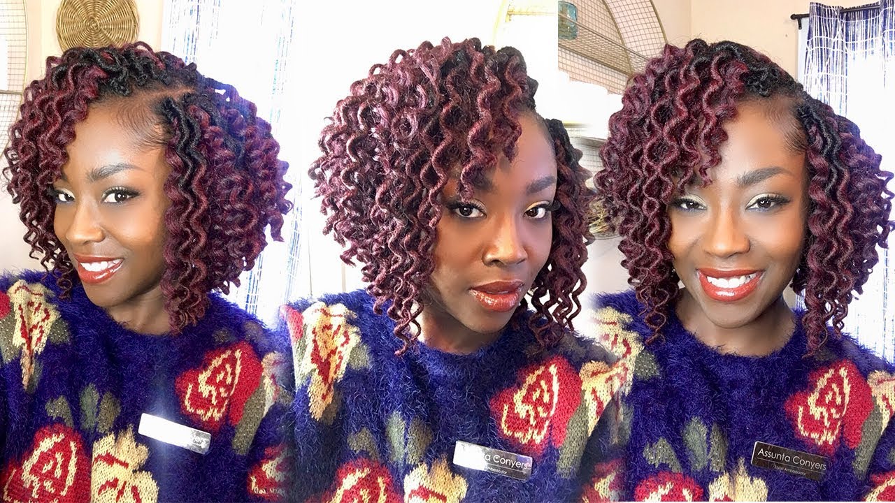 UPDATE!! How to Cut Crochet Freetress Curly Faux Loc Bob Mix