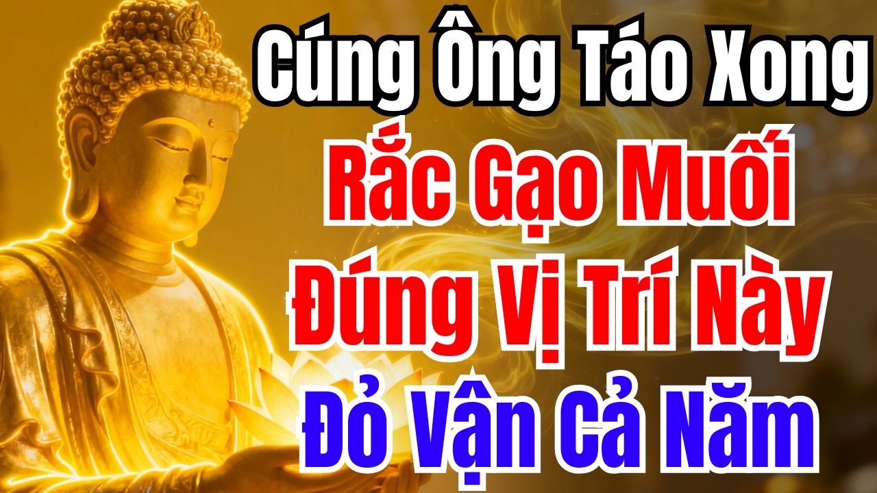 23 Tháng Chạp Cúng Ông Táo Xong - Rắc Gạo Muối Đúng Vị Trí Này, Lộc Vào Như Nước, Phước Đến Cả Năm!