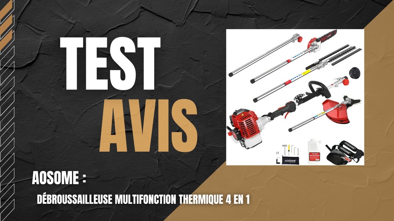 🥇 AOSOME - Débroussailleuse Multifonction Thermique 4 en 1 - Test & Avis (2025)