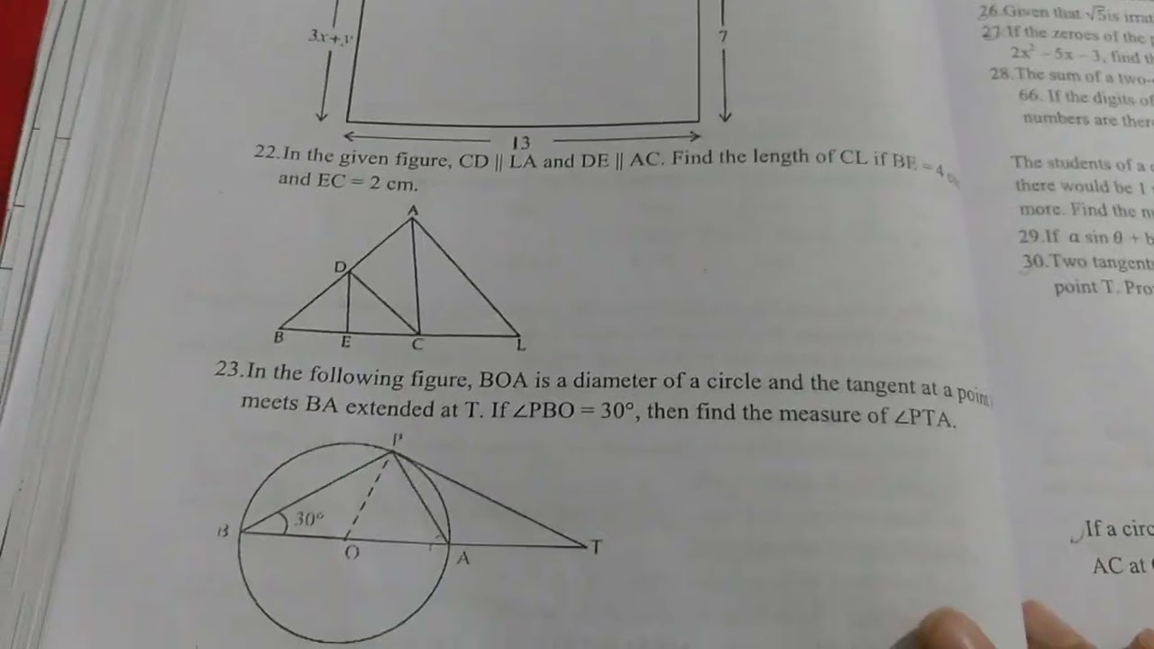 Class10 Maths (Standard)  Sample Paper (2015-26) ll CBSE ll 