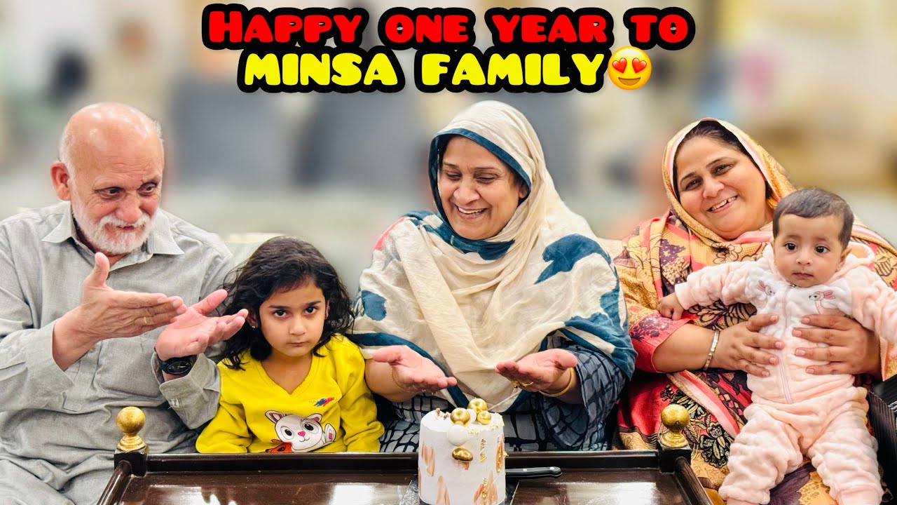 One year complete to our Minsa Family😍|| Cake cutting at Khala house❤️