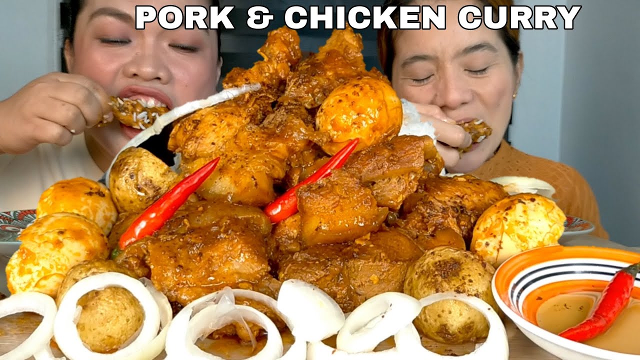 Pork & Chicken Curry Mukbang | Mukbang Philippines | Filipino Mukbang