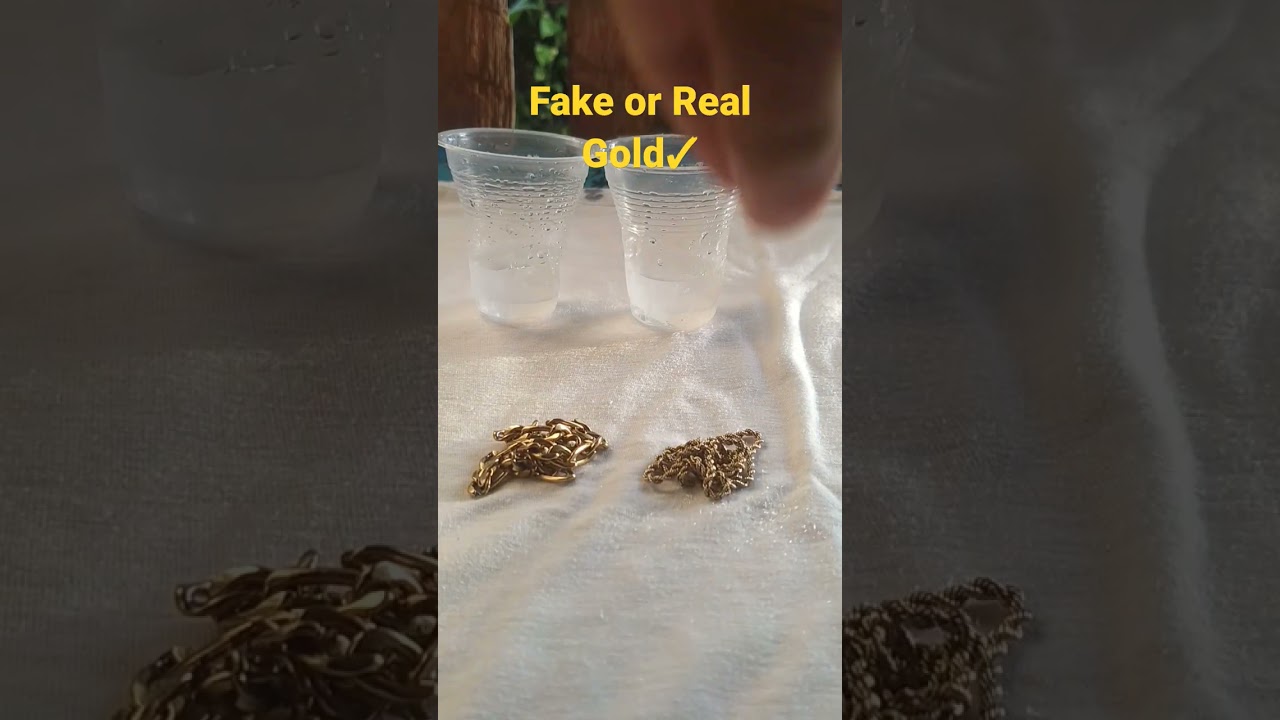 How to identify fake or real gold using vinegar and vetsin? #shorts