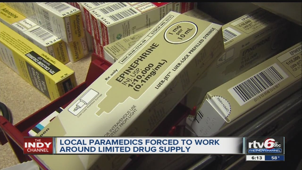 Drug shortage means more work for emergency medical teams