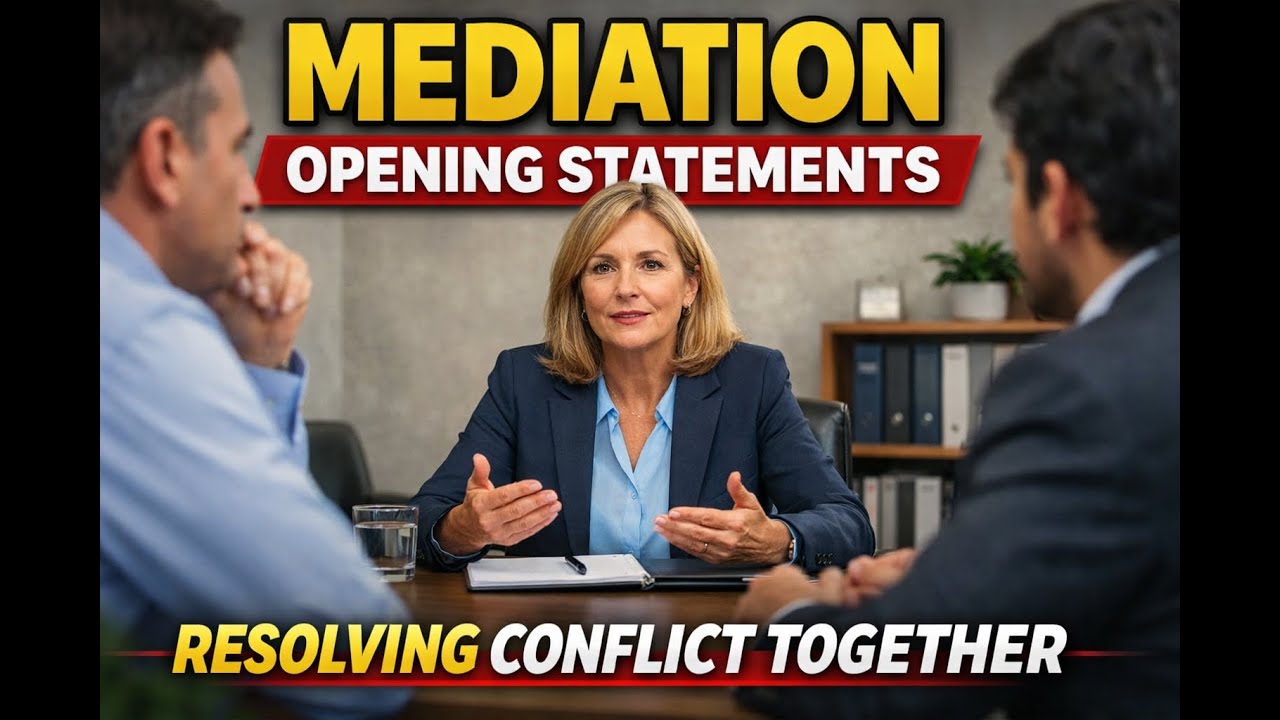 Mediation Opening Statements: Setting the Tone for Collaborative Dispute Resolution NLU Ba. LLB