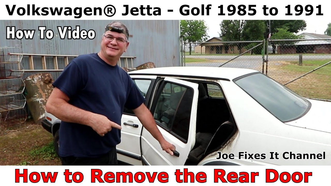 Rear Door Removal | Volkswagen® Jetta - Golf 1985 to 1991 MK2 | Joe Fixes It | Remove VW car door