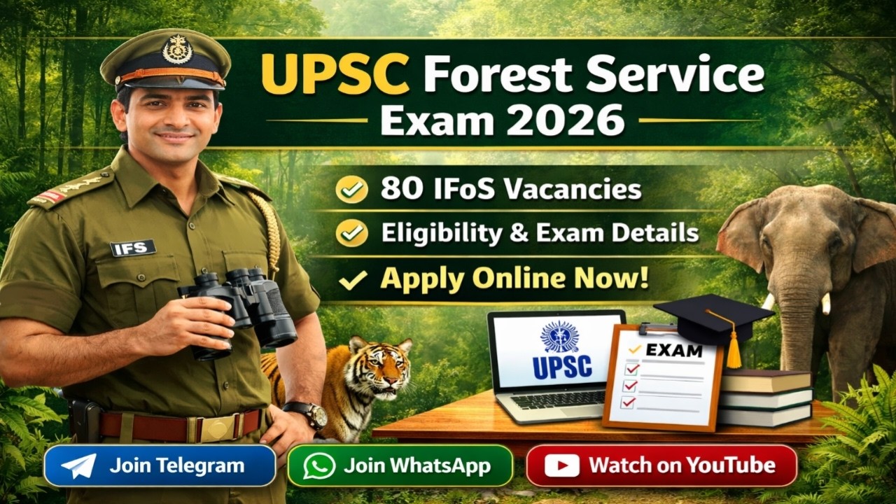 UPSC Forest Service Exam 2026 Notification Out | 80 IFoS Vacancies | Apply Online Now