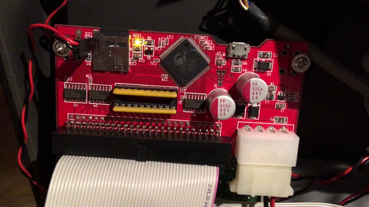 SCSI to Micro SD adapter on Kurzweil K2000