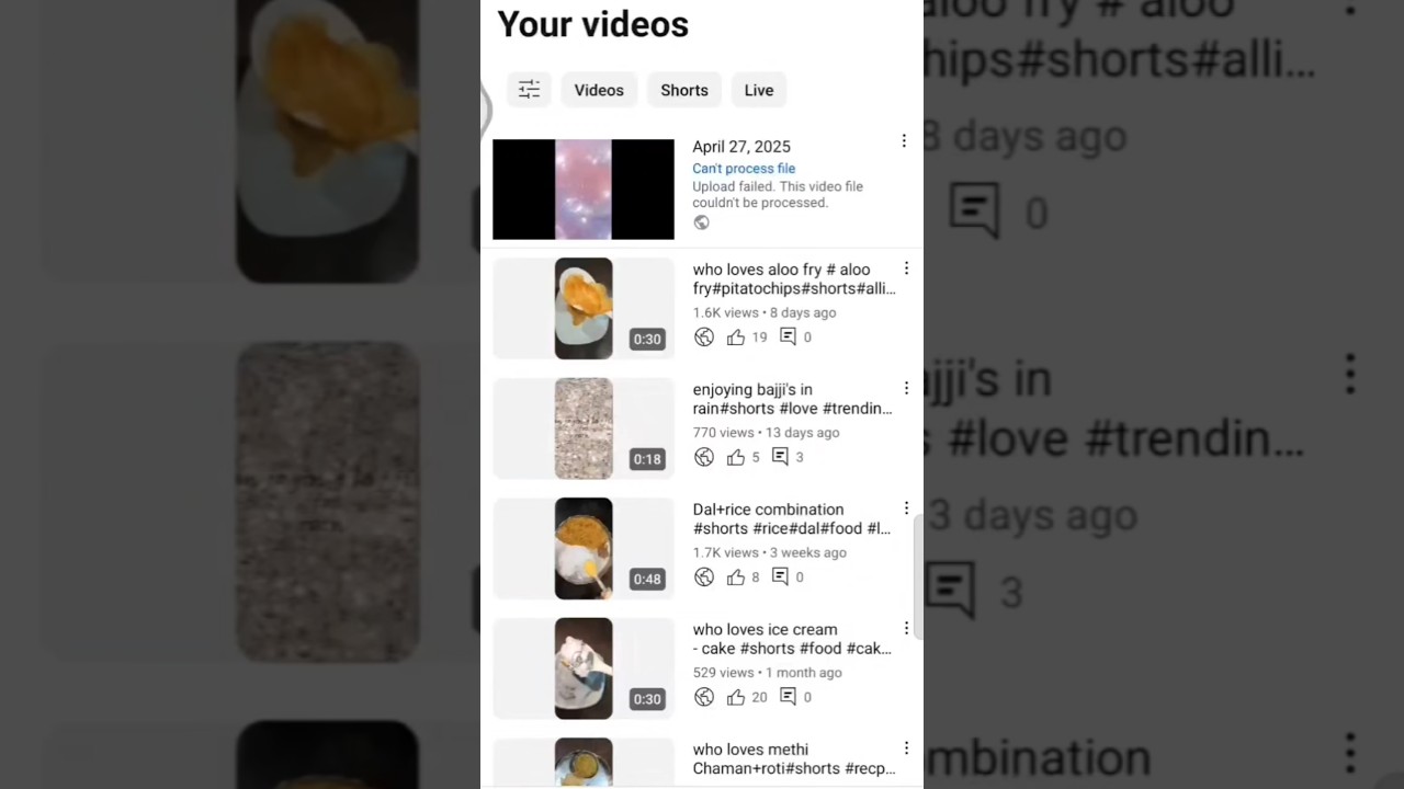 How to solve uploading the video issue (uploaded failed) in YouTube #uploadfailed#shorts #v