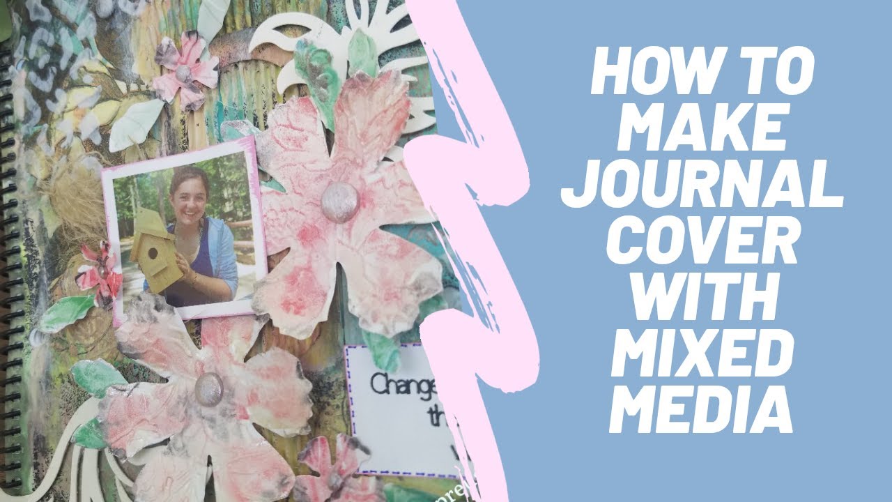 How to make journal cover using mixed media technique