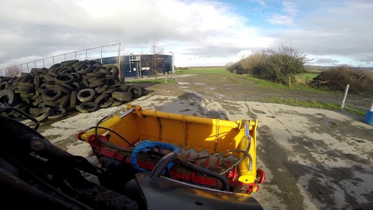 l230 skidsteer feeding cattle