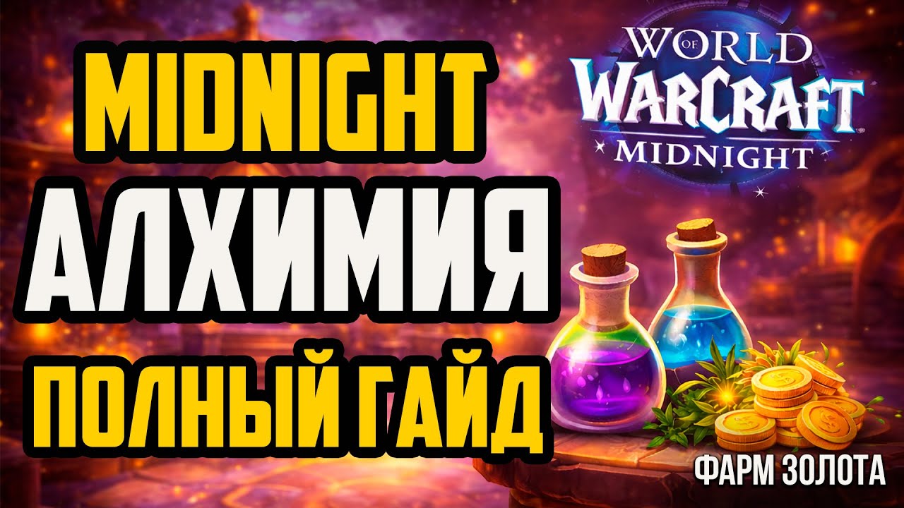 Алхимия в Midnight -ПОЛНЫЙ ГАЙД по профессии + фарм золота WoW