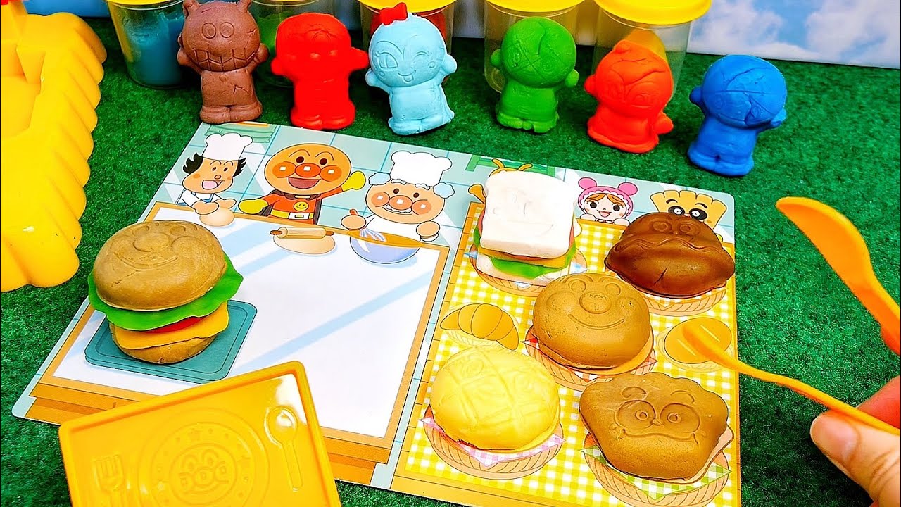 アンパンマンねんどパンこうじょうで遊ぼう！粘土で楽しくごっこ遊び！