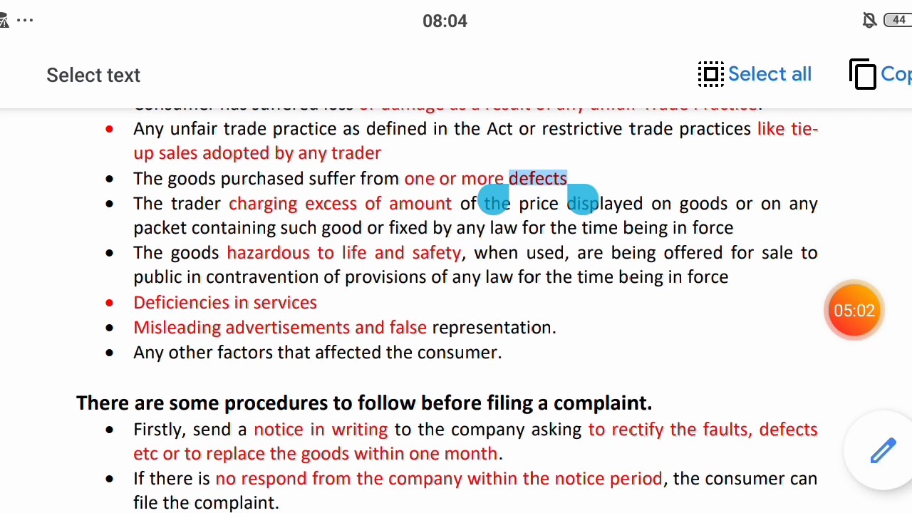 BL (Rajesh Sharma)PROCEDURE FOR COMPLAINTS UNDER ACT (MBA 4 Sem)
