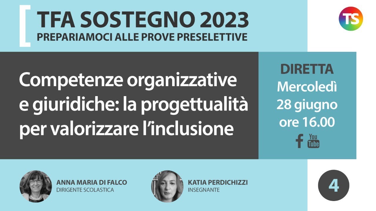 Tfa sostegno 2023. Prepariamoci alle prove preselettive. Competenze organizzative e giuridiche