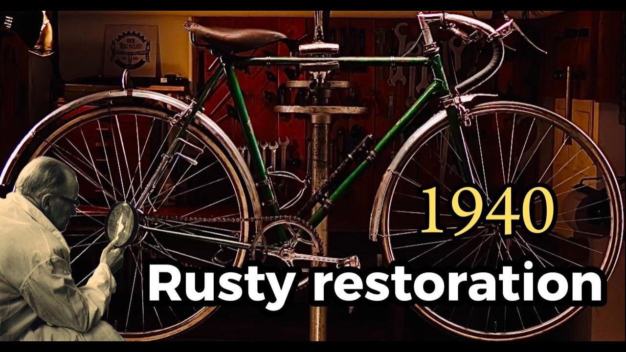 Rusty vintage bike 1940's restoration