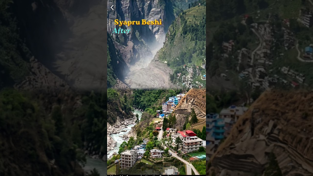 Syapru beshi bajar with rasuwa flood. #miniman #youtubeshorts